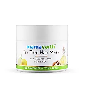 Anti Dandruff Tea Tree Hair Mask with Tea Tree and Lemon Oil For Danrduff Control and Itch Treatement, 200ml BY MAMAEARTH