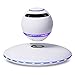 Produktbild SSJY-LIGHTING Nachtlicht schwebender drahtloser Bluetooth Sprecher mit 7 farbigen LED Licht Tischlampen, die Anti Schwerkraft magnetische Levitation Schreibtisch Lampen für Kindergeschenk Weiß drehen