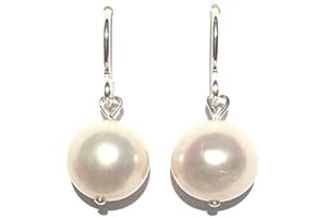 MASBARATA PENDIENTES DE COLORES DE PLATA (PERLA)