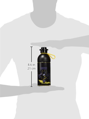 LEGO Batman Trinkflasche, Wasser/Hydration Flasche, 500 ml, (leicht zu befüllen mit Eis), schwarz - 3