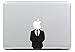 Produktbild Vati Blätter Removable Anzug Vinyl Aufkleber Aufkleber Skin Art Schwarz für Apple Macbook Pro Air Mac 13 "15" Zoll / Unibody 13 "15" Zoll-Laptop