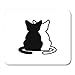 Produktbild Gaming Mauspad Cat Lovers Embrace Sign Veterinary Clinic Petshop Black and White Uddle 11.8"x 9.8" Decor Office Nonslip Rubber Backing Mousepad Mouse Mat
