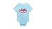 Funny Baby Bodysuit "Union Jack" Cute Baby Shirt 6 Months Baby Blue