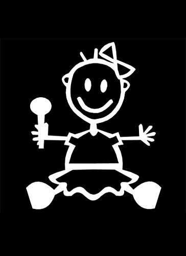 My Stick Figure Family Pegue la figura familia de coches pegatina de vinilo ventana hija del bebé BG1
