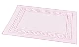 fleuresse Frottier Badematte, rose, 50 x 70 cm mit Ringsum-Bordüre, 2-er Pack