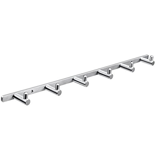 Preisvergleich Produktbild Hakenleiste Kleiderhaken, Aikzik® Garderobenhaken Edelstahl Wandhaken Handtuchhalter Bademantelhaken Bad und Küche