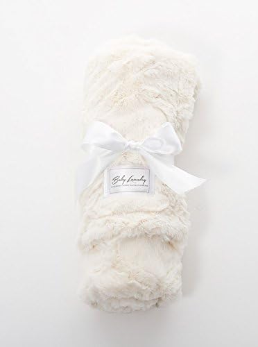 Baby Laundry Patterned Baby Blanket For Boys Girls - Ivory/Ivory Lattice Baby (27"x36")