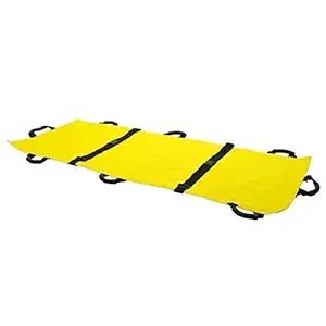 KosmoCare Double Layered Heavy Duty Foldable Soft Stretcher - with Belts, Foldable Patient Transport Stretcher with Handle and Carrying Case, Emergency Medical Portable Stretcher for Patient