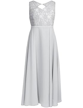 Freebily ärmellose Kleider mädchen festlich kinderkleid Blumensmädchenkleid Hochzeit Prinzessin Kleid Chiffon...