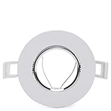 aro foco led Gabinete o carcasa empotrable para alojar 1 Lámpara de Leds tipo GU10 o GX5,3.Goza de movilidad basculante ofreciendo iluminación tanto de planos horizontales como verticales.
