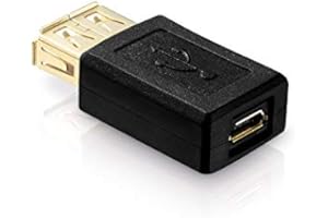 adaptare 41110 USB 2.0-Adapter Micro-USB-Buchse auf USB-Buchse Typ A vergoldete Kontakte schwarz
