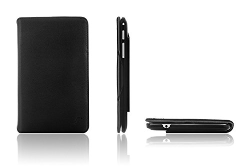 ForeFront Cases® Neue Leder Drehbar Hülle / Tasche / Case / Cover für Samsung Galaxy Tab 4 10.1 T530 – Rundum-Geräteschutz und intelligente Auto-Sleep-Wake-Funktion mit 3-JAHRES-GARANTIE VON FOREFRONT CASES – inkl. Eingabestift und Displayschutz - 3