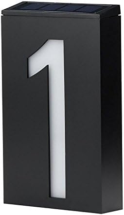 XYDM Solar Power Door Lights 6 LED Light Sign House Hotel Door Address Plaque Number , B