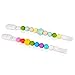 Baby Dummy Pacifier Clip / Teether Beads- 2 Silicone Dummy Holders - Fun, Colourful and BPA - Free - Unisex Pacifier Holder for Boys or Girls