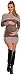 Happy Mama Women's Maternity Bardot Knitted Jumper Dress Pullover Sweater. 913p (Cappuccino, 10/14)
