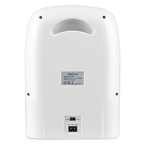 Pro Breeze™ 1500 ml tragbarer kompakter mini Luftentfeuchter Lufttrockner gegen Feuchtigkeit, Schmutz und Schimmel zu Hause Raumentfeuchter für Wohnung Schlafzimmer, Bad, Wohnwagen, Büro, Garage – Weiß - 9