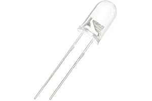 100x 5mm LED Bauelement Diode mit Lötfahnen superhell 20mA Rund Ultrahell 30° Kalt Weiß ChanZon
