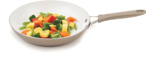 WearEver C944SA64 Pure Living Nonstick Ceramic Coating PTFE-PFOA-Cadmium Free Dishwasher Safe Oven Safe Cookware Set, 10-Piece, Gold