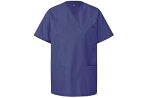 FaPak Bequemer Kasack für Damen & Herren I Funktionaler Kasack Damen Pflege I Pflegeleicht, Industriewäsche 95 Grad, Autoklavierbar, Atmungsaktiv, mit praktischen Taschen bis 7 XL