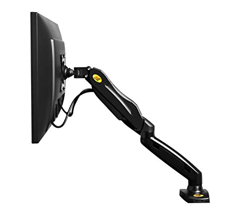 S+S Monitor-Tischhalter F80 Fuer Bildschirm Hoehe Stellbar Monitorständer arme Monitor 17″-27″, 360° drehbar, schwankbar - 4