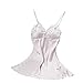 Produktbild TianWlio Dessous Mode Damen Schlafanzug Unterwäsche Unterhosen Negligees Weihnachten Dessous Seidenspitze Kleid Baby Dolls Nachthemd Nachthemd Nachtwäsche Weiß M