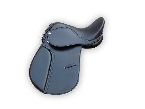 SYNTHETIC-HALFLINGER-HORSE-SADDLE-IN-1415161718-SIZES-BLACK-COLOR
