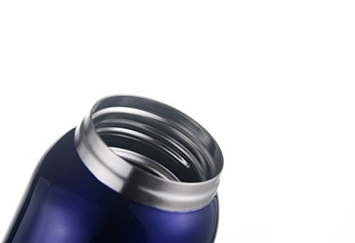 Kooyi Thermobecher aus Edelstahl 500 ml, Sports Isolierbecher Reisebecher mit eingebautem Stroh, 100% auslaufsicher (Blau) - 4