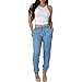 Produktbild ITISME Jeanshosen Womens Elastic Waist Casual Pants High Waist Jeans Casual Blue Denim PantsHerren Kurze Hose Bermuda Cargo Freizeitshorts