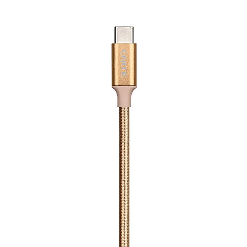 Onite Geflochtene dauerhafte USB-Typ C bis C Neue MacBook Pro Ladekabel, Lenovo Yoga 910,HP Pavilion X2,Samsung Galaxy Tab S3 9.7,Asus ZenPad S8.0, zertifiziert Max bis 4.6A 87W 2M (Gold)