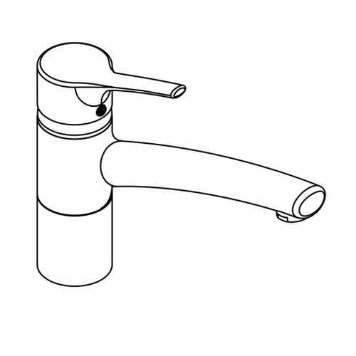 Kludi Spueltisch-Einhebel Mischer Trendo geschlossenem Hebel, schwenkbarem Auslauf, verchromt, 335740575 - 2