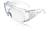 Dräger Schutzbrille X-pect 8110 | Überbrille auch für Brillenträger | Für Baustelle, Labor, Werkstatt und Fahrrad-Fahren | Leicht, klar und mit indirekter Belüftung | 1 St.