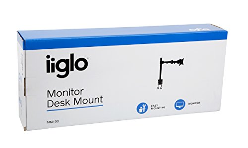 iiglo MM100 Monitorhalterung für 1 Monitor bis 27 Zoll schwenkbar-neigbar - 4