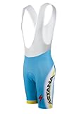 Nalini Moa Men's Astana Pro Team Bib Shorts - Blue/Yellow, X Large