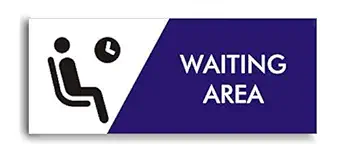 SIGN EVER Waiting Area Sign Board With Double side adhesive tape-Vinyl Sticker With Forex Board-Home,Office,Lodge,Hotel,Theatere,Wall,Cabin,ACP,cupboard etc