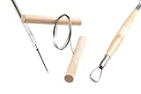 Image de Kit per lavorare la creta/ceramica, legno e metallo, 8 strumenti (sgorbie, spugne, ra