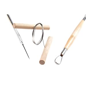 Kit per lavorare la creta/ceramica, legno e metallo, 8 strumenti (sgorbie, spugne, ra