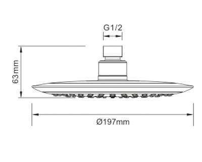 Kopfbrause Regenbrause Duschbrause Square SPA Wellness Regen Brause Shower - 2