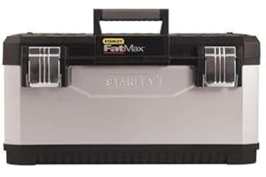 STANLEY TOOLS Stanley FatMax 1-95-615 walizka narzędziowa (50 cm), 50 x 29 x 30 cm, uchwyt z bi-materiału, wytrzymałe pudełko z metalu i tworzywa sztucznego z nierdzewnymi zamknięciami, walizka z wycięciem