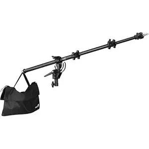 Impact Adjustable Mid-Range Tripod Boom Arm for Light Stand with 5 lb Capacity Sandbag and Extends to 60 Inches- Portable Light Stand Boom Arm Reflector Holder for Photography