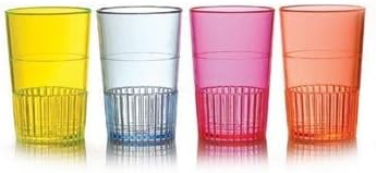 Heavyweight Reusable Hard Plastic shot glasses - Multi Colours - 1.5oz (42ml) - Pack of 12