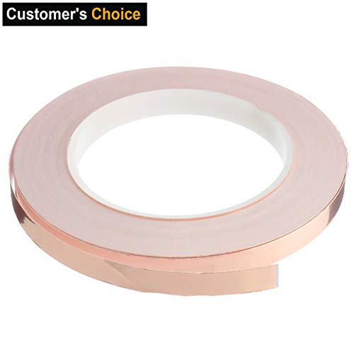 King DO WAY Cinta de Cobre 6mmx30m Adhesiva Conductivo Para Guitarra EMI Blindaje  vidrieras  manualidades  soldadura