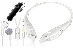 Foxne Point Combo Offer 730 Neckband Wireless Headset & Wired Earphone Bluetooth, Wired Headset (for Vivo)