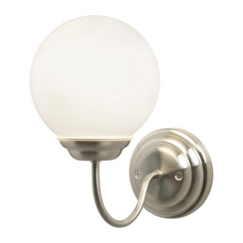 Preisvergleich Produktbild IKEA LILLHOLMEN -Weißwandleuchtevernickelt
