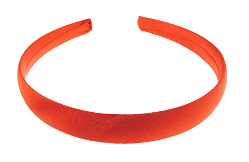 Girls Satin 2cm Hair Headband Alice Band Red