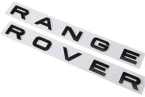 SOLBUM NIRBO Emblema de la Cubierta del capó del capó del Coche de la Letra 3D, Letras Autoadhesivas del Coche Cabeza Delantera cromada, para Land Rover Range Rover Velar Sport Discovery 2 3 4 Defender