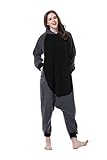 Kigurumi Pyjamas Waschbär Cosplay Unisex Tierschlafanzug Halloween Weihnachten Karnevals Geburtstags Party (M, grau) - 