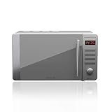 Cecotec Micro-ondes ProClean 5020 Mirror. Capacité de 20 L, Revêtement Ready2Clean, 700 W de Puissance, 5 Niveaux de Fonctionnement, 8 Programmes, Minuterie 60 minutes, Écran LED.