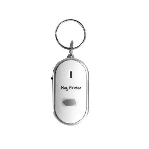 Comomingo LED Fischio Key Finder Lampeggiante Segnale acustico Controllo allarme All-Lost Keyfinder Localizzatore Tracker con portachiavi