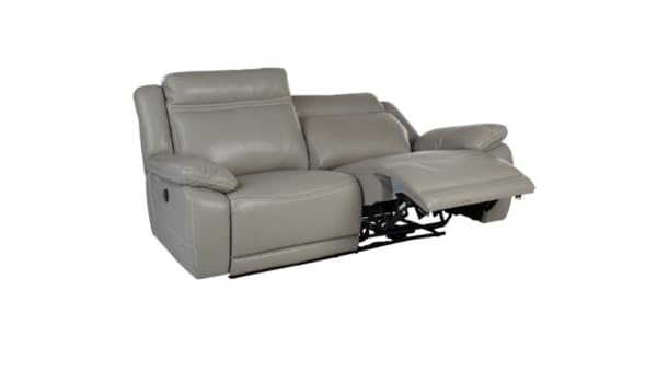 Canape 3 Places Relax Elect Sunday Cuir Pu Gris Amazon Fr