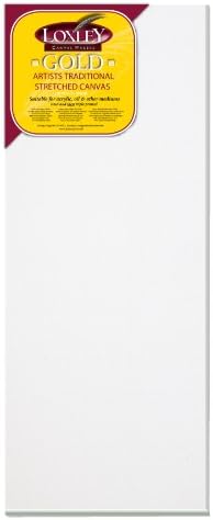 Loxley Gold 20 x 8-inch 50 x 20 cm 18 mm Traditional Depth Stretched Artist Canvas Primed